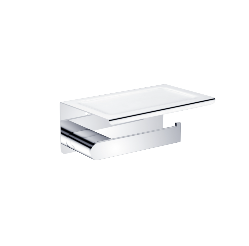 Nero Bianca Toilet Roll Holder with Phone Holder Chrome NR9086ACH - TOILET ROLL HOLDERS