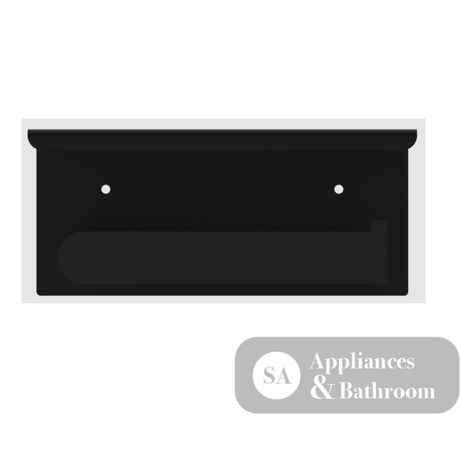 Nero Bianca Toilet Roll Holder with Phone Holder Matte Black NR9086AMB - TOILET ROLL HOLDERS