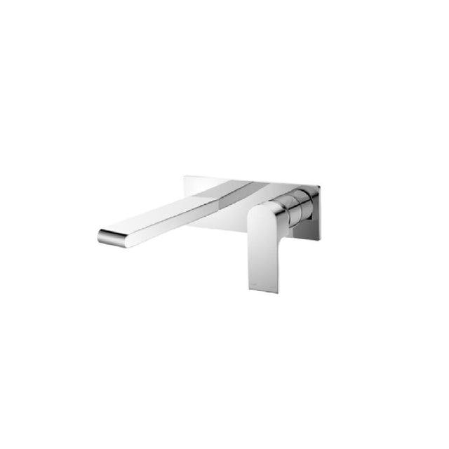 Nero Bianca Wall Basin/Bath Mixer 187mm Chrome NR321510ACH - Wall Mixers & Spouts
