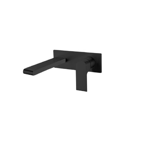 Nero Bianca Wall Basin/Bath Mixer 187mm Matte Black NR321510AMB - Wall Mixers & Spouts