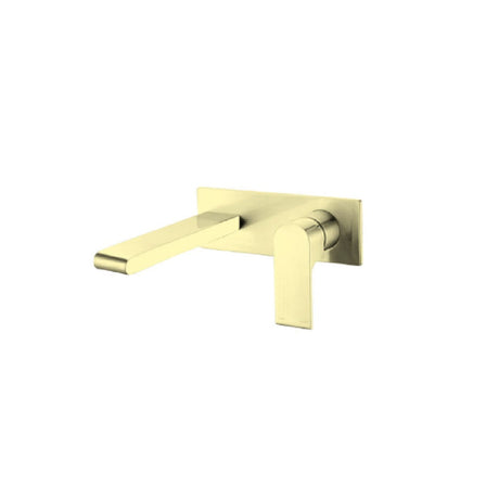 Nero Bianca Wall Basin/Bath Mixer 230mm Brushed Gold NR321510BBG - Wall Mixers & Spouts