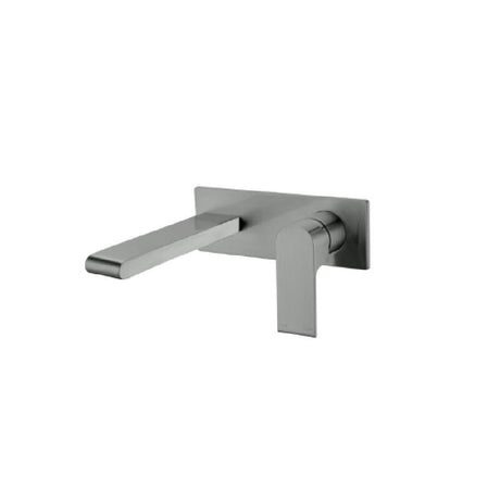 Nero Bianca Wall Basin/Bath Mixer 230mm Gun Metal NR321510BGM - Wall Mixers & Spouts