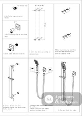 Nero Celia New Shower Rail Brushed Nickel NR316BN - Rail Showers