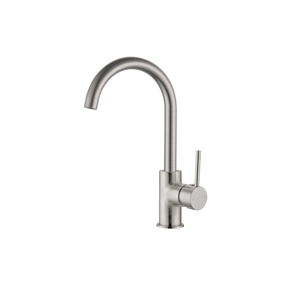 Nero Dolce Kitchen Mixer Gooseneck Brushed Nickel NR250807BN - Kitchen Mixer Taps