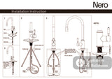 Nero Dolce Pull Out Sink Mixer With Vegie Spray Function Brushed Gold NR581009CBG - Kitchen Mixer Taps