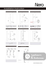 Nero Dolce Round Shower Set Bottom Inlet Chrome NR280705CBCH - Twin Showers