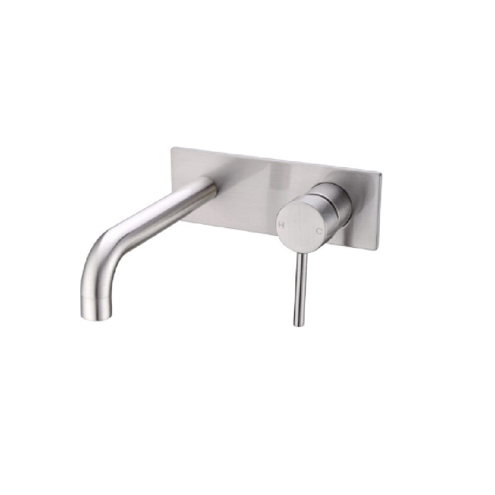 Nero Dolce Wall Basin/Bath Mixer Brushed Nickel NR250810BBN - Wall Mixers & Spouts