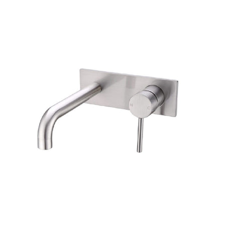 Nero Dolce Wall Basin/Bath Mixer Brushed Nickel NR250810BBN - Wall Mixers & Spouts