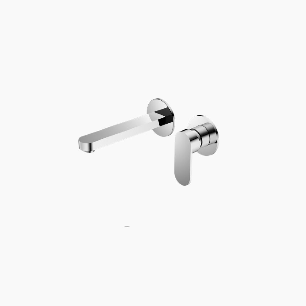 Nero Ecco Wall Basin/Bath Mixer Separate Back Plate Chrome NR301310BCH - Wall Mixers & Spouts