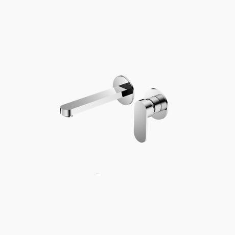 Nero Ecco Wall Basin/Bath Mixer Separate Back Plate Chrome NR301310BCH - Wall Mixers & Spouts