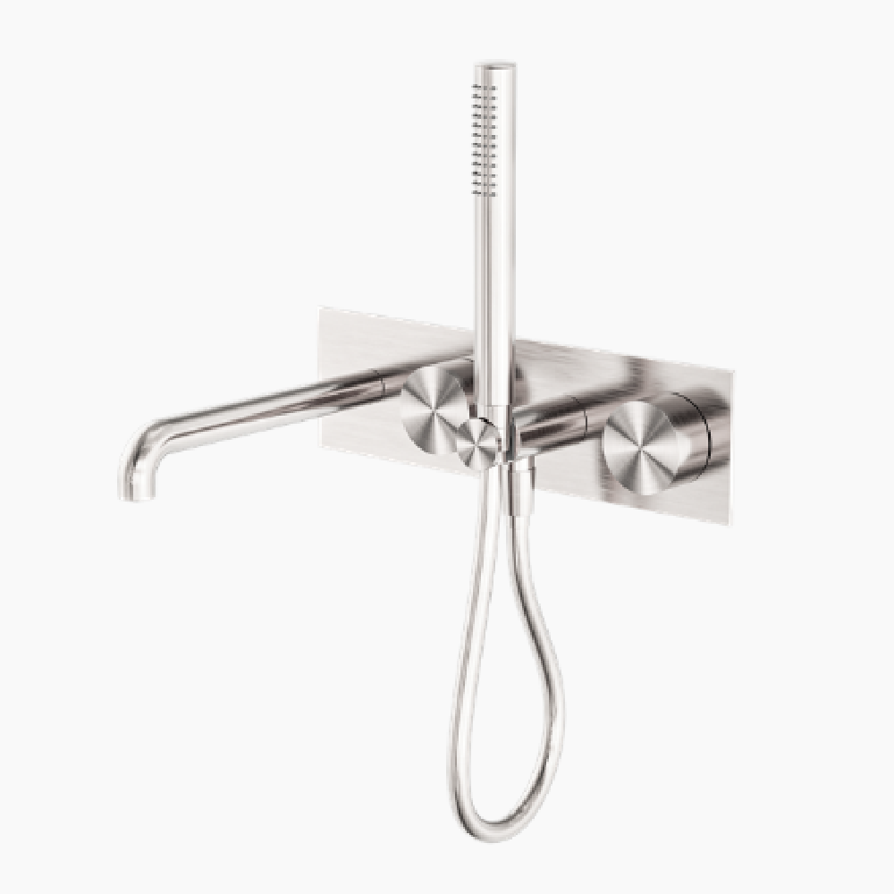 Nero Kara Progressive Shower System 230mm Brushed Nickel NR271903A230BN - Hand Showers
