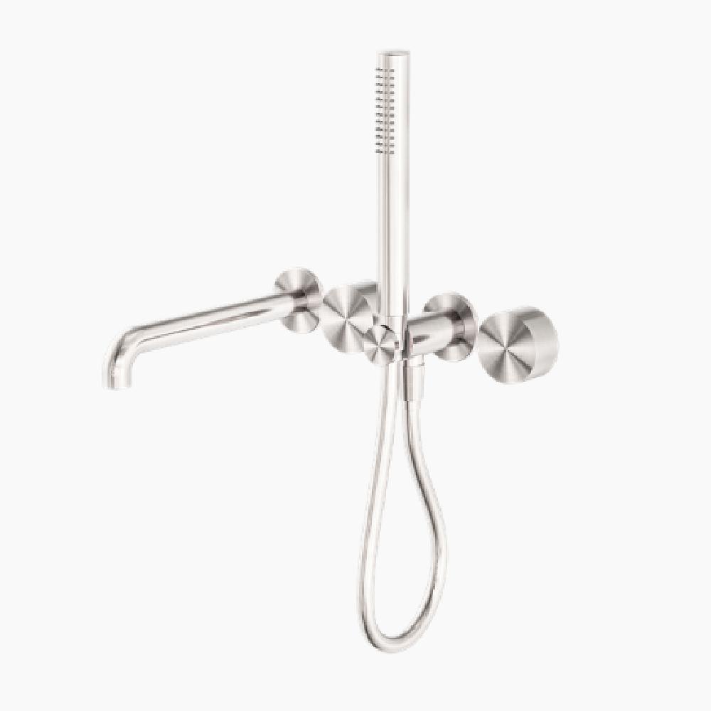 Nero Kara Progressive Shower System (Separate Plates) 230mm Brushed Nickel NR271903B230BN - Wall Mixers & Spouts