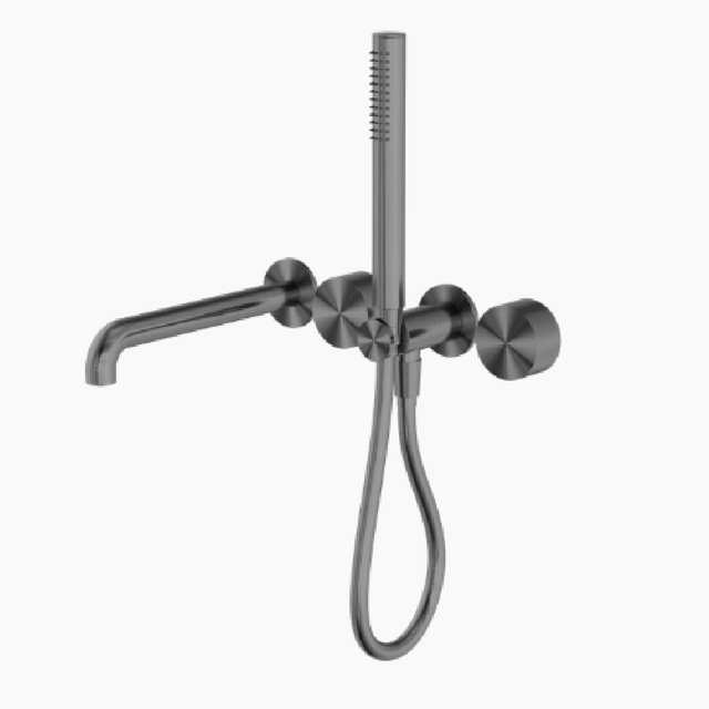 Nero Kara Progressive Shower System (Separate Plates) 230Mm Gunmetal NR271903B230GM - Wall Mixers & Spouts