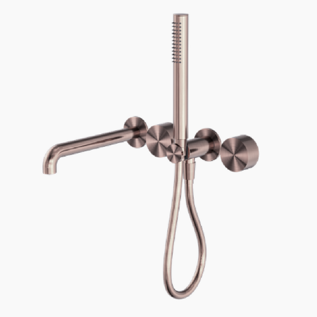 Nero Kara Progressive Shower System (Separate Plates) 250mm Brushed Bronze NR271903B250BZ - Wall Mixers & Spouts