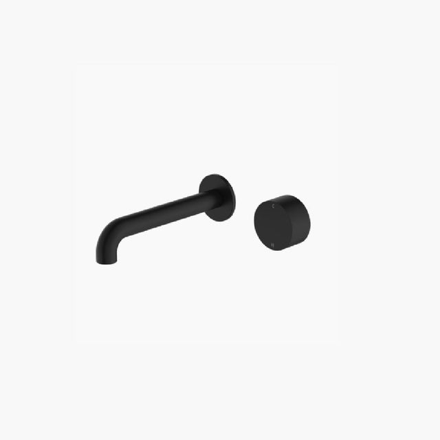Nero Kara Progressive Wall Basin/Bath Mixer Separate Back Plate 120mm Matte Black NR271907a120MB - Wall Mixers & Spouts