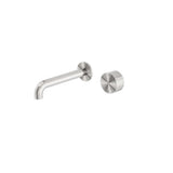 Nero Kara Progressive Wall Basin/Bath Mixer Separate Back Plate 260mm Brushed Nickel NR271907a260BN - Wall Mixers &