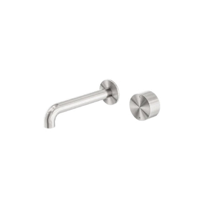 Nero Kara Progressive Wall Basin/Bath Mixer Separate Back Plate 260mm Brushed Nickel NR271907a260BN - Wall Mixers &