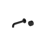 Nero Kara Progressive Wall Basin/Bath Mixer Separate Back Plate 260mm Matte Black NR271907a260MB - Wall Mixers & Spouts
