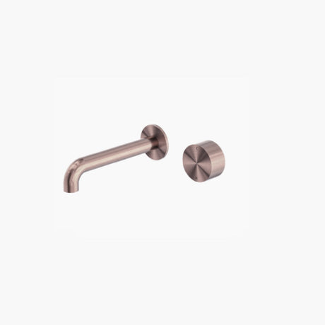 Nero Kara Progressive Wall Basin Set Mixer 120mm Spout Brushed Bronze NR271907a120BZ - Wall Mixers & Spouts