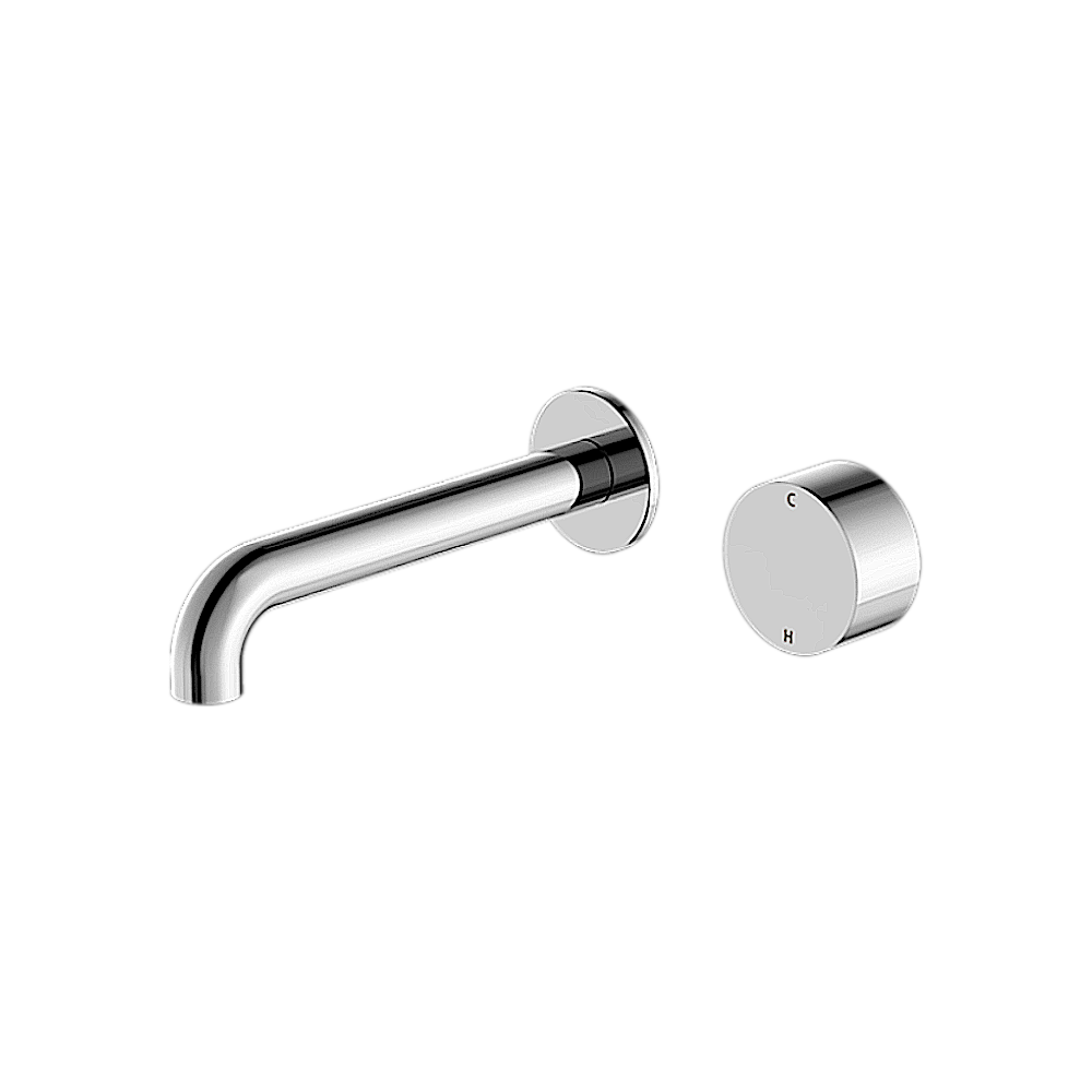 Nero Kara Progressive Wall Basin Set Mixer 160mm Spout Chrome NR271907a160CH - Wall Mixers & Spouts