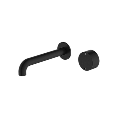 Nero Kara Progressive Wall Basin Set Mixer 160mm Spout Matte Black NR271907a160MB - Wall Mixers & Spouts