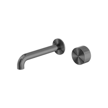 Nero Kara Progressive Wall Basin Set Mixer 230mm Spout Gun Metal NR271907a230GM - Wall Mixers & Spouts