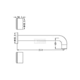 Nero Kara Wall Basin Set - Brushed Nickel Tapware 3 Piece