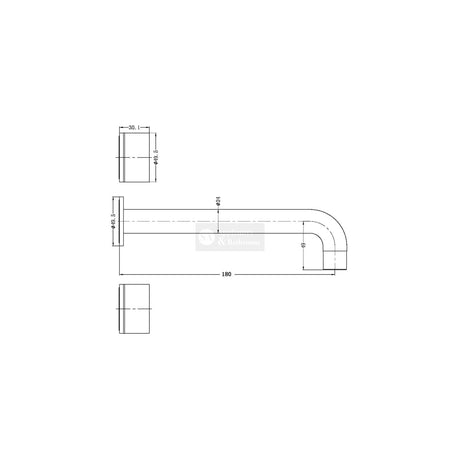 Nero Kara Wall Basin Set - Chrome Tapware 3 Piece