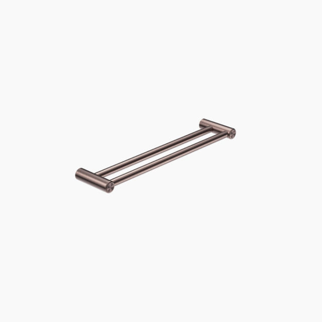 Nero Mecca Care 25mm Grab Double Towel Rail 600mm Brushed Bronze NRCR2524DBZ - Bathroom Disabled & Aged Care
