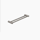 Nero Mecca Care 25mm Grab Double Towel Rail 600mm Brushed Nickel NRCR2524DBN - Bathroom Disabled & Aged Care