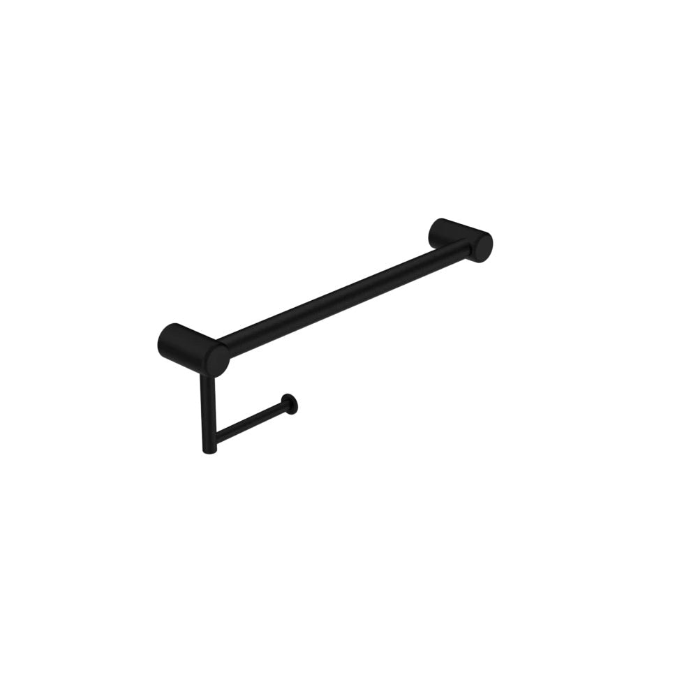 Nero Mecca Care 25mm Toilet Roll Rail 450mm Matte Black NRCR2518AMB - TOILET ROLL HOLDERS