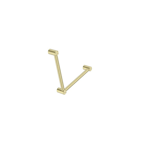 Nero Mecca Care 32mm Ambulant Toilet Grab Rail 90 Degree 450X450mm Brushed Gold NRCR3290ABG - Grab Rail
