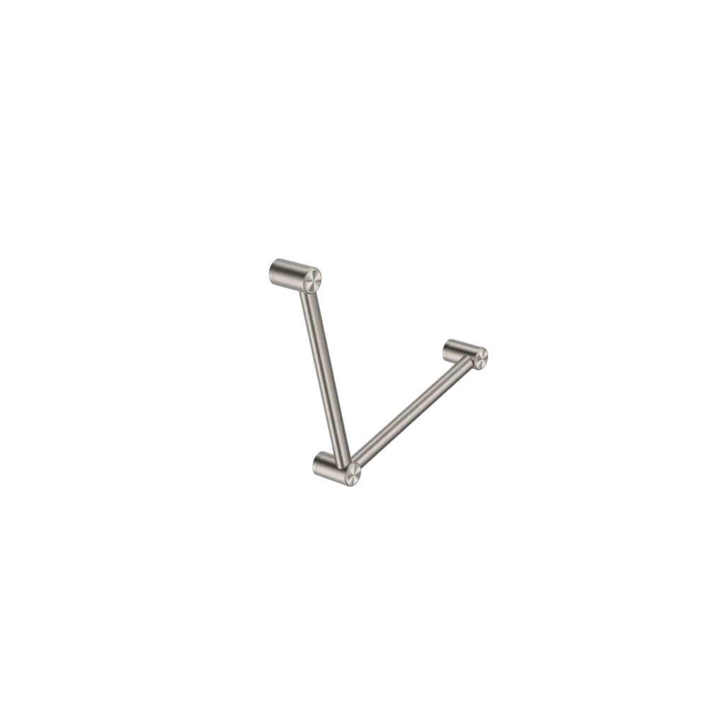 Nero Mecca Care 32mm Ambulant Toilet Grab Rail 90 Degree 450X450mm Brushed Nickel NRCR3290ABN - Grab Rail