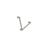 Nero Mecca Care 32mm Ambulant Toilet Grab Rail 90 Degree 450X450mm Brushed Nickel NRCR3290ABN - Grab Rail