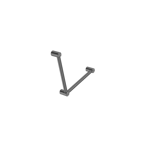 Nero Mecca Care 32mm Ambulant Toilet Grab Rail 90 Degree 450X450mm Gun Metal NRCR3290AGM - Grab Rail