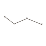 Nero Mecca Care 32mm Dda Toilet Grab Rail Set 45 Degree Continuous 750X965X1025mm Brushed Nickel NRCR3245CBN - Grab Rail