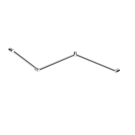 Nero Mecca Care 32mm Dda Toilet Grab Rail Set 45 Degree Continuous 750X965X1025mm Chrome NRCR3245CCH - Grab Rail