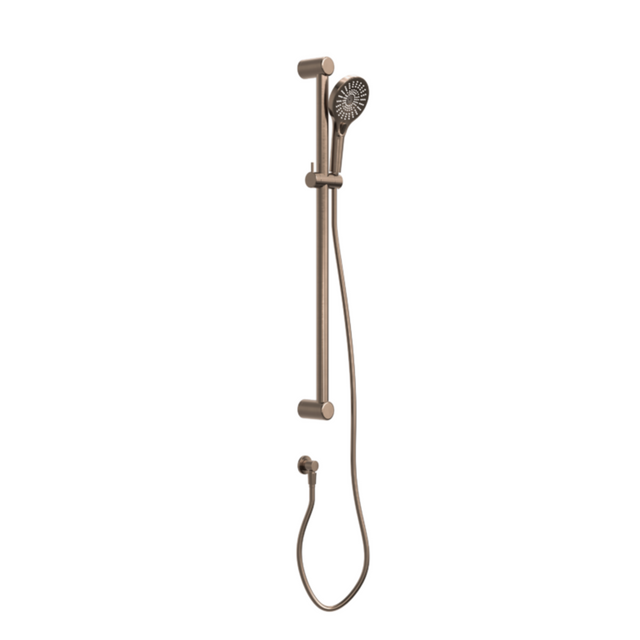 Nero Mecca Care 32mm Grab Rail And Adjustable Shower Rail Set 900mm Brushed Bronze NRCS005BZ - Rail Shower