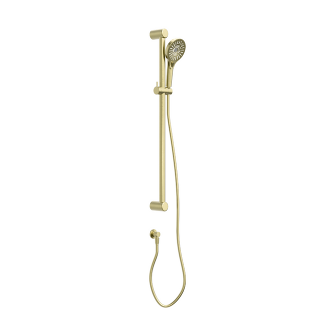 Nero Mecca Care 32mm Grab Rail And Adjustable Shower Rail Set 900mm Brushed Gold NRCS005BG - Rail Shower