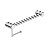 Nero Mecca Care 32mm Grab Rail With Toilet Roll Holder 450mm Chrome NRCR3218ACH - TOILET ROLL HOLDERS
