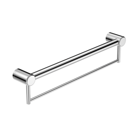 Nero Mecca Care 32mm Grab Rail With Towel Holder 600mm Chrome NRCR3224BCH - Towel Rails