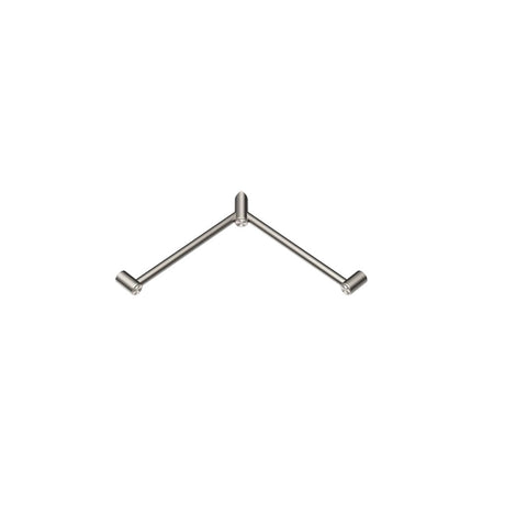 Nero Mecca Care 32mm Wrap Around Corner Grab Rail 600X600mm Brushed Nickel NRCR3290WBN - Grab Rail