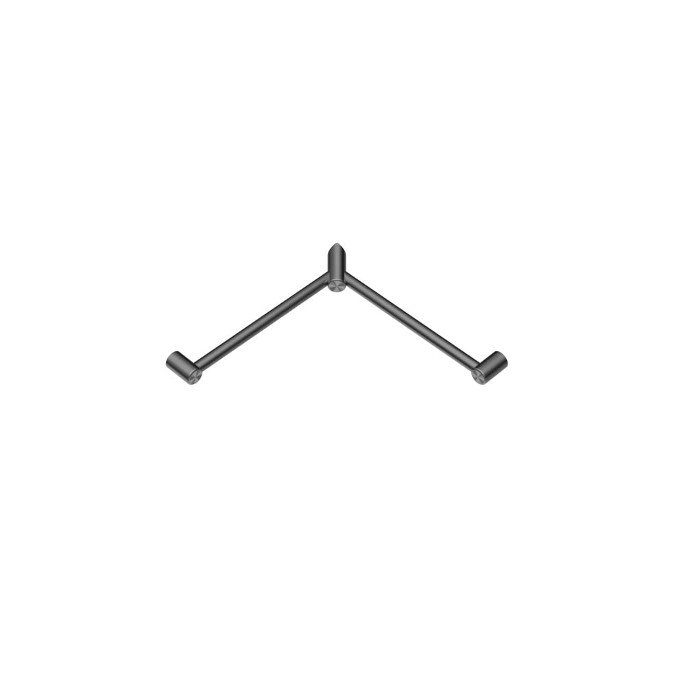 Nero Mecca Care 32mm Wrap Around Corner Grab Rail 600X600mm Gun Metal NRCR3290WGM - Grab Rail