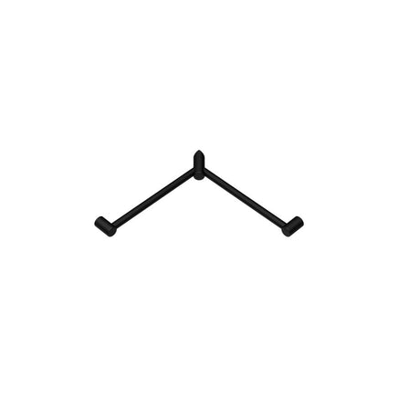 Nero Mecca Care 32mm Wrap Around Corner Grab Rail 600X600mm Matte Black NRCR3290WMB - Grab Rail
