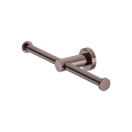 Nero Mecca Double Toilet Roll Holder Brushed Bronze NR1986dBZ - TOILET ROLL HOLDERS