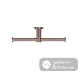 Nero Mecca Double Toilet Roll Holder Brushed Bronze NR1986dBZ - TOILET ROLL HOLDERS