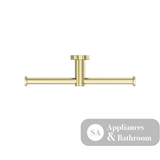 Nero Mecca Double Toilet Roll Holder Brushed Gold NR1986dBG - TOILET ROLL HOLDERS