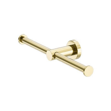 Nero Mecca Double Toilet Roll Holder Brushed Gold NR1986dBG - TOILET ROLL HOLDERS