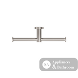 Nero Mecca Double Toilet Roll Holder Brushed Nickel NR1986dBN - TOILET ROLL HOLDERS
