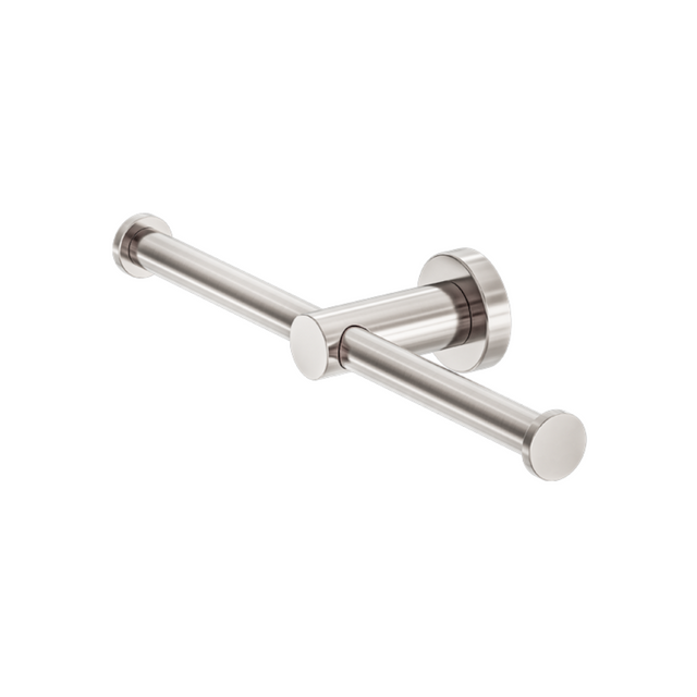 Nero Mecca Double Toilet Roll Holder Brushed Nickel NR1986dBN - TOILET ROLL HOLDERS